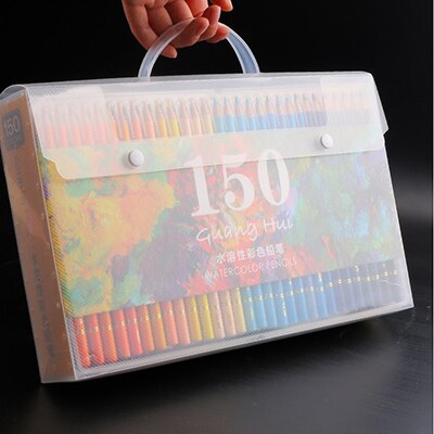 120/160 Colors Wood Colored Pencils Set Lapis De Cor Artist Painting Oil Color Pencil For School Drawing Sketch Art Supplies: 150 water colors