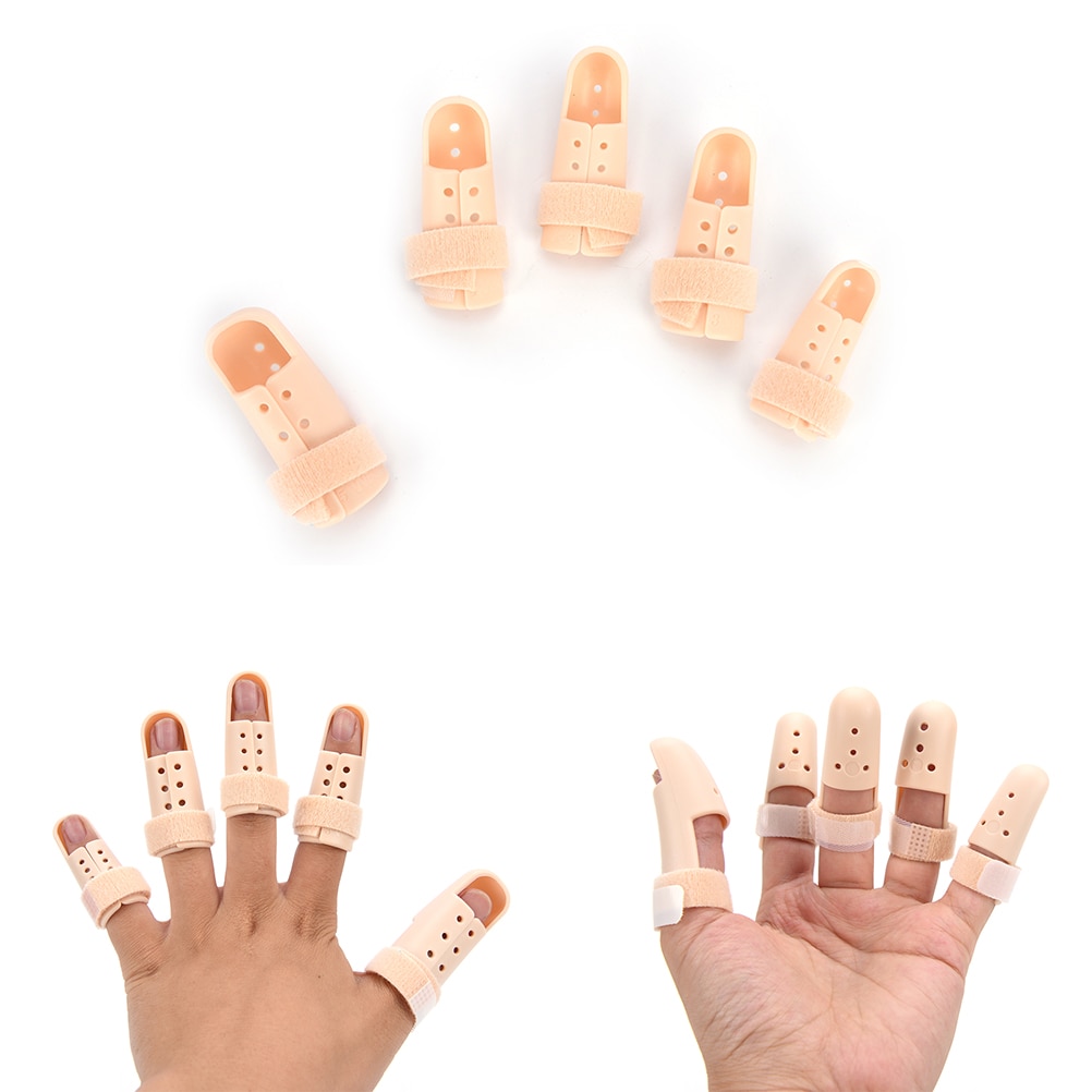 1pc plastfingerfingerbøjler understøtter skinnehammerskinne til brudt fingerledbrud smertebeskyttelse justerbar krog