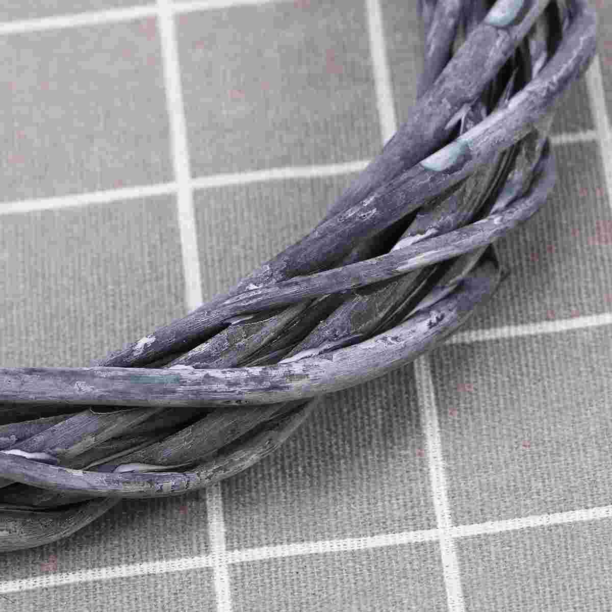 Grapevine Wreath Vine Branch Wreath Decorative Wooden Twig for Craft Decor Door House(Dia 20cm Black)