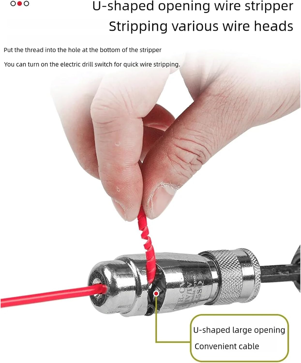 Juego de herramientas de pelado y torsión de cables de precisión de alto rendimiento eficiente para electricistas - Kit de torsión de cables de taladro