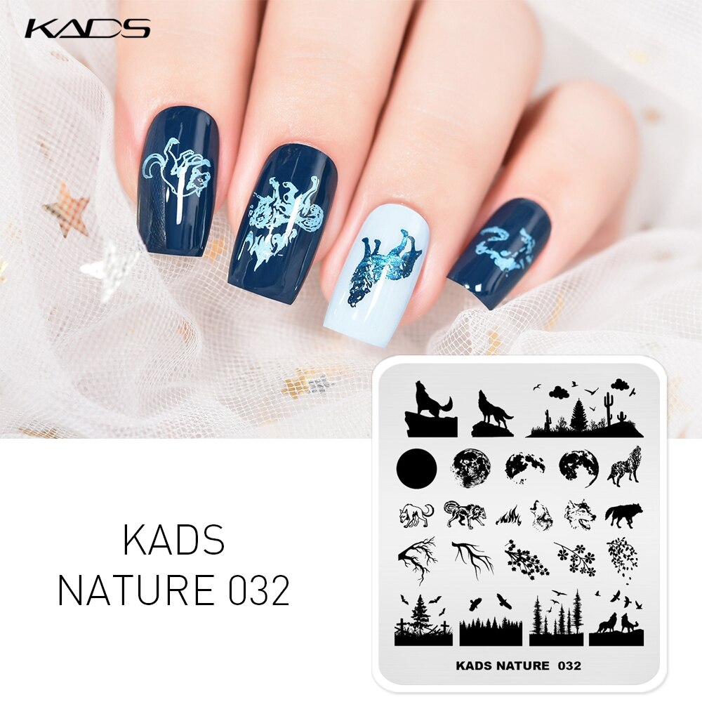 Neue Nagel Stanzen Vorlagen Wolf Vollmond Wilden Gans Bild Nagel Kunst Stempel Platte Manikübetreffend Schablone Für Nagel DIY polnisch