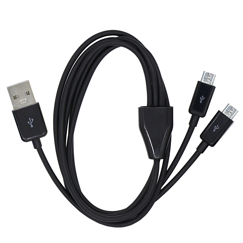 2 Port Micro USB to USB Y Splitter Charging Cable Dual Micro USB Multifuntion For Smartphone Tablet 0.2M 1M 2M 3M