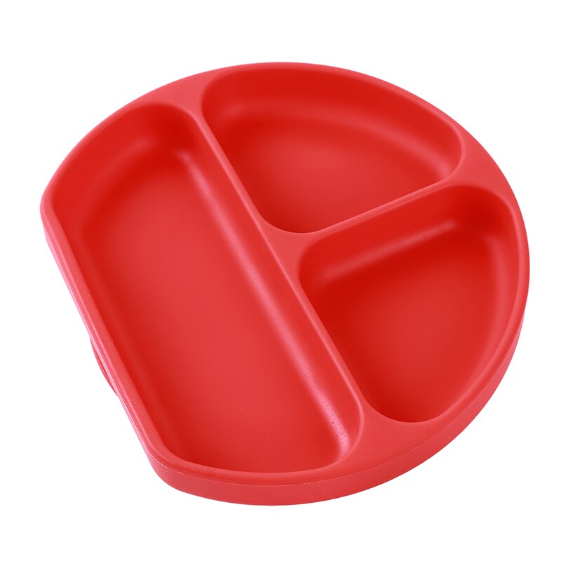Baby Dishes Children's Section Smiling Silicone Plate With Suction Cup Strong Sticky Divided Silicone Food Plate