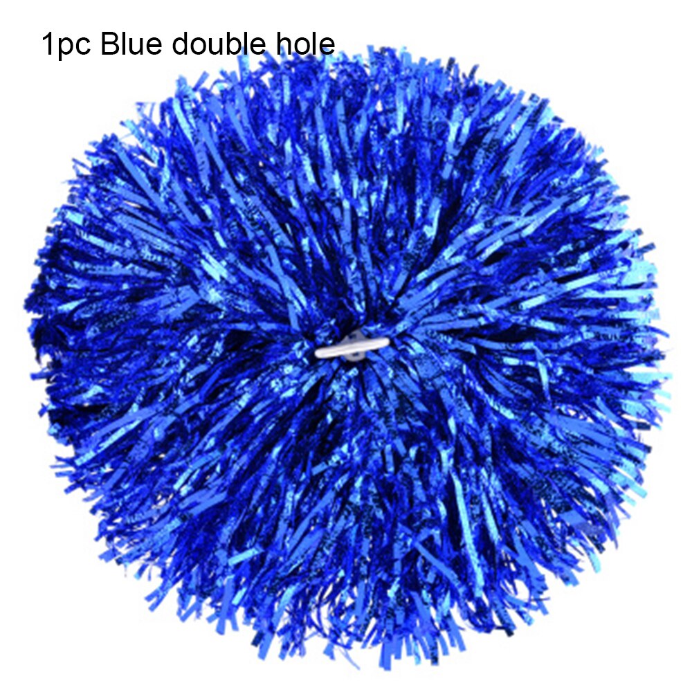 1Pc Plastic Handvat/Dubbele Gat Cheerleading Bal Bloem Dubbele Gat Handvat Pompoms Sport Club Concurrentie Dance Concert Levert: 1pc Blue