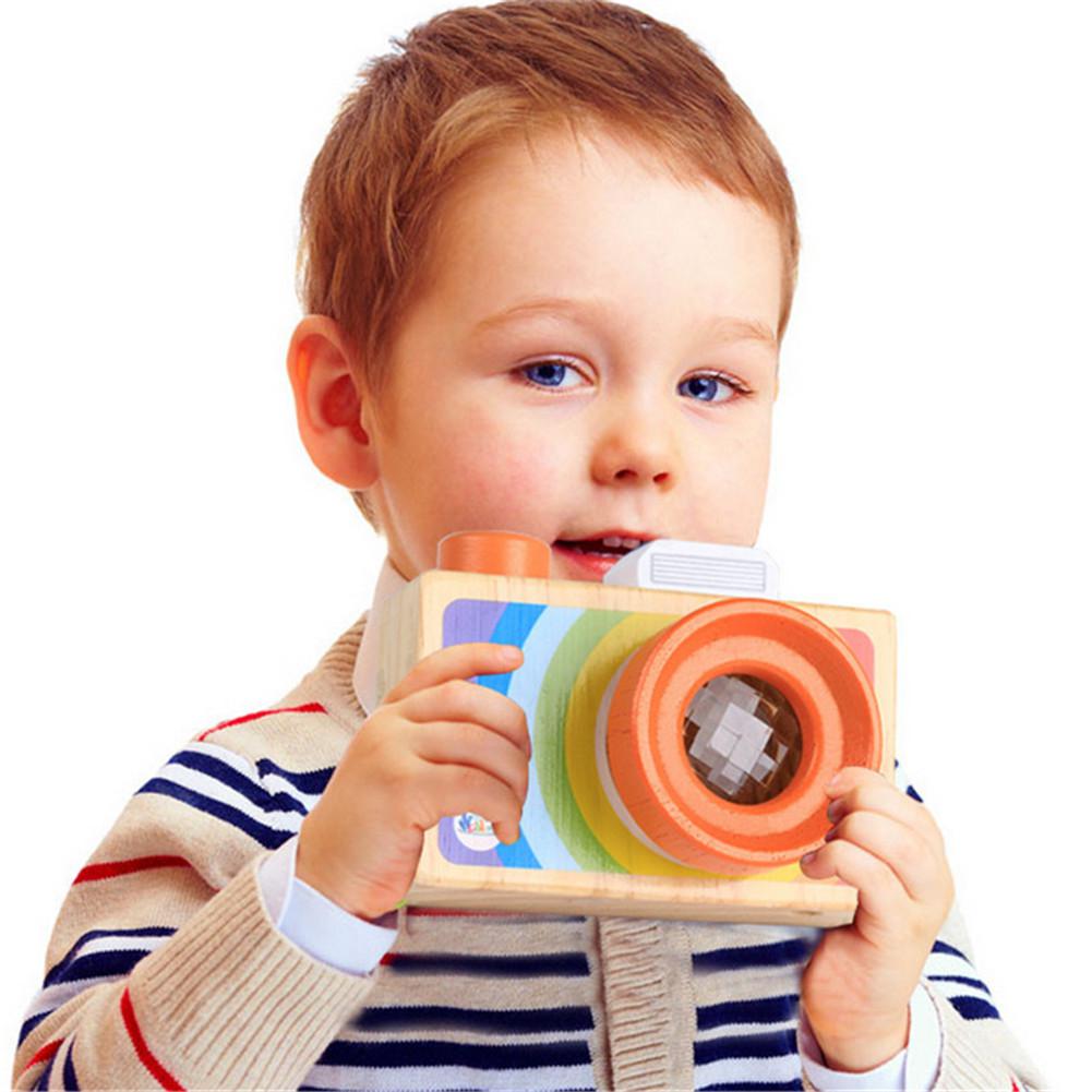HobbyLane Bambini Svegli Caleidoscopio di Legno di Simulazione Della Macchina Fotografica mini Giocattolo Di puzzle Regali per il Giorno dei bambini