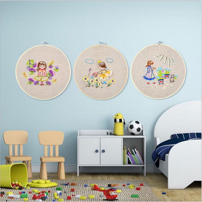 13-27cm Bamboo Frame Embroidery Hoop Ring DIY Needlecraft Cross Stitch Machine Round Loop Needle Craft DIY Sewing Tools