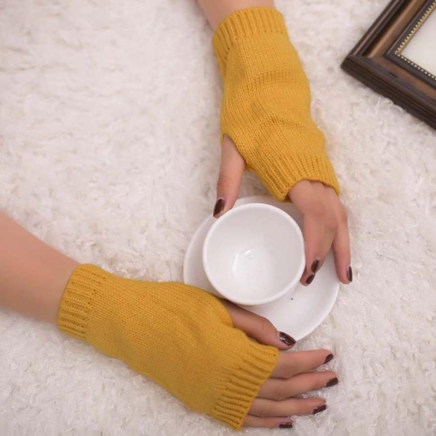 Muqgew Mooie Vrouwen Meisje Prachtige Gebreide Haak Arm Vingerloze Warm Thermische Winter Handschoenen Zachte Warme Handschoen Wanten