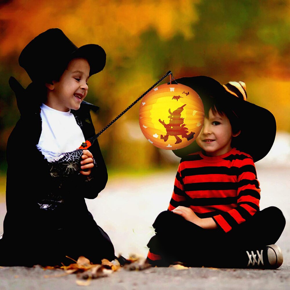 6pcs 50cm LED Electronic Lantern Stick Anti-rust Energy Saver Kids LED Lantern Stick for Christmas Halloween Decoration