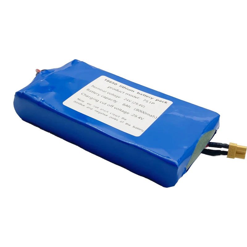 18650 7S1P 25,2 V 24 V 8000 mAh Li-Ionen-Akku mit BMS, zur Überwachung von Lautsprechern, kleiner wiederaufladbarer Elektro-Einrad-Akku