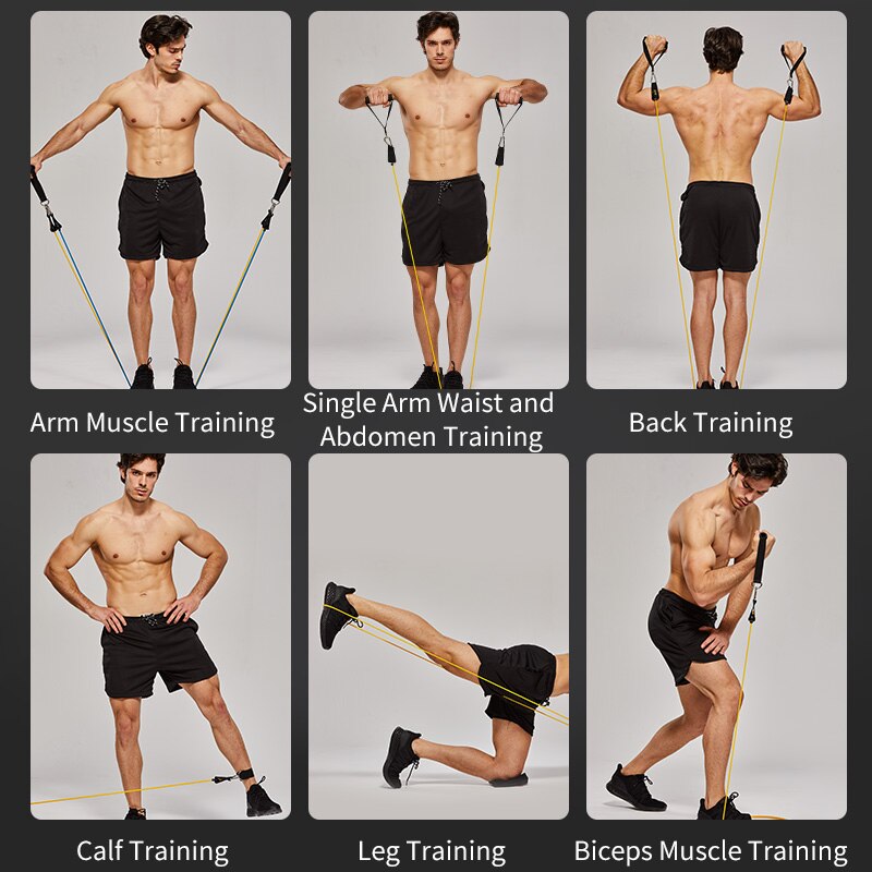 Conjunto de bandas de resistencia TMT TPE, alta elasticidad, gimnasio, ligas de goma, equipo de ejercicio para entrenamiento, Yoga, deportes, Crossfit