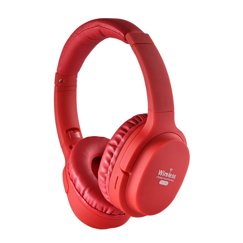Wireless Headphone Active Noise Cancelling Headphone Bluetooth 5.0 with Microphone Foldable Headphone Super HiFi Bass Headphone: Red