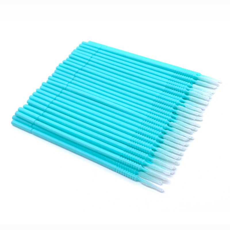 100 Uds microcepillos flexibles aplicadores de microcepillos desechables extensiones de pestañas cepillo de limpieza de pegamento para extensión de pestañas: Verde