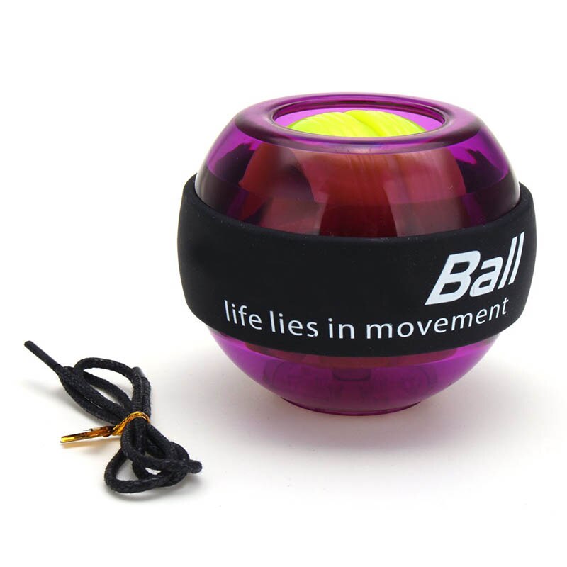 LED Powerball Gyroscope Gyro Power Wrists Ball Arm Exercise Force Strength Training Energyball Home Gym Sports Fitness Gadgets: Purple