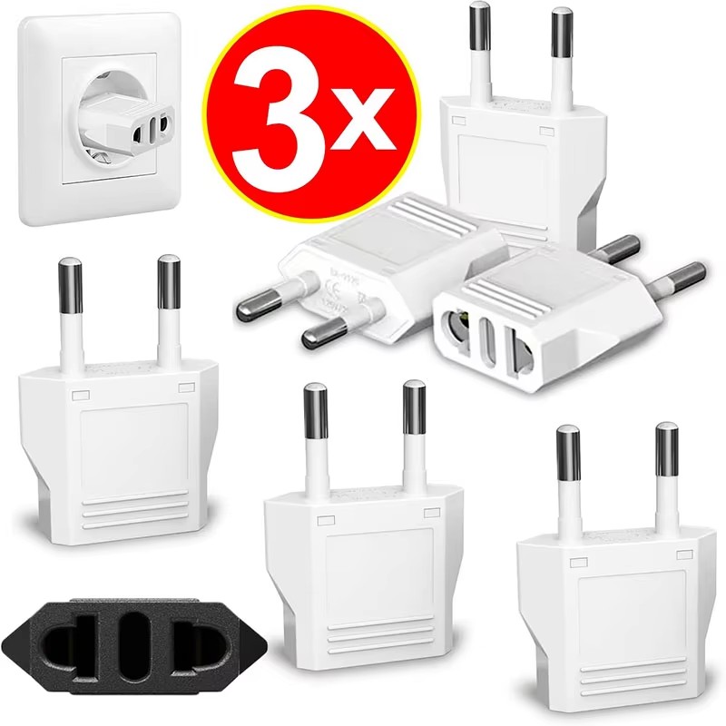 1-50 stk. eu-pluggadapter cn au jp usa til eu-pluggadapter reiseadapter elektrisk kr europluggkonverter strømuttak ac-uttak