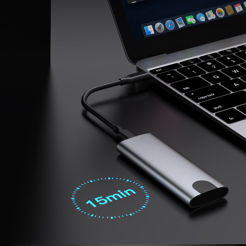 Obudowa USB3.1 M.2 SSD Obudowa mobilna obsługuje protokół NVME do Type-C Solidna metalowa obudowa zewnętrznego dysku twardego Laptop Telefon SSD