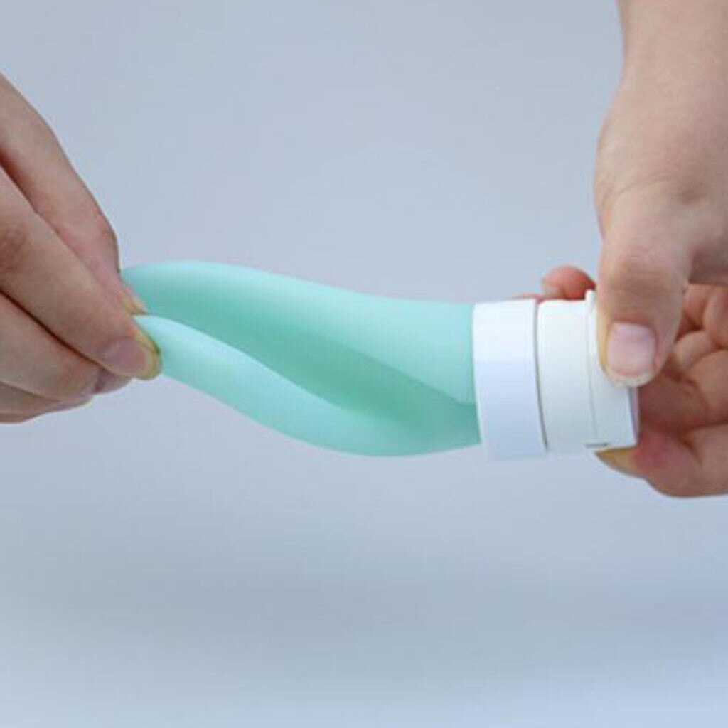 Wiederverwendbare Fan-Förmigen Kieselsäure Gel Verpackung Flasche einstellen Reise Unter Abfüllung einstellen Kosmetik sub-Flasche Reise Flasche silikon Flasche