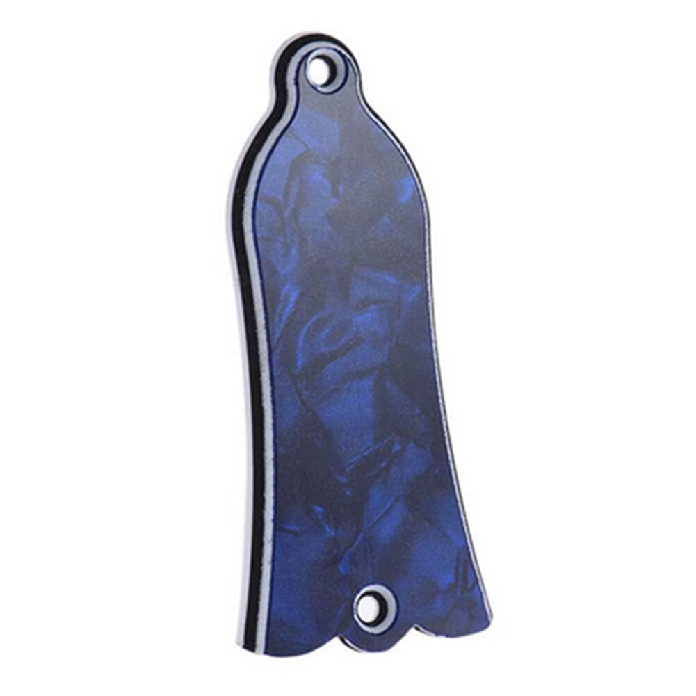 10Pcs Truss Rod Cover 2 Gat Duurzaam Portable Black Pearl Kleur Gibson Style Les Paul Bell-Vormige Musical scroll Plaat: Blue 10PCS