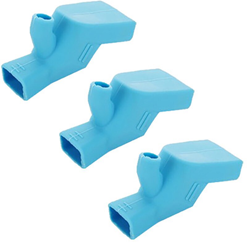 3Pcs Bathroom Silicone Faucet Extender Universal Elastic Splash Proof Tap Extension Kitchen Sink Water Diversion Device: 3Pcs Blue