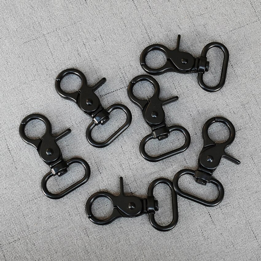 1 Pcs/Lot 25mm Black Metal Dog Clip Hook Durable And Strong Swivel Snap Hook Zinc Alloy Diy Accessories