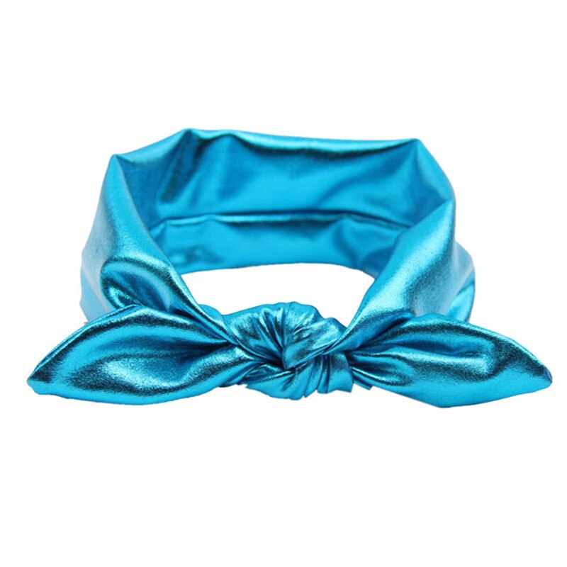 2017 venda quente klv crianças bandana hairbands para meninos meninas moda coelho design elasticidade lavar ouro bebê bandana acessório de cabelo: Céu Azul