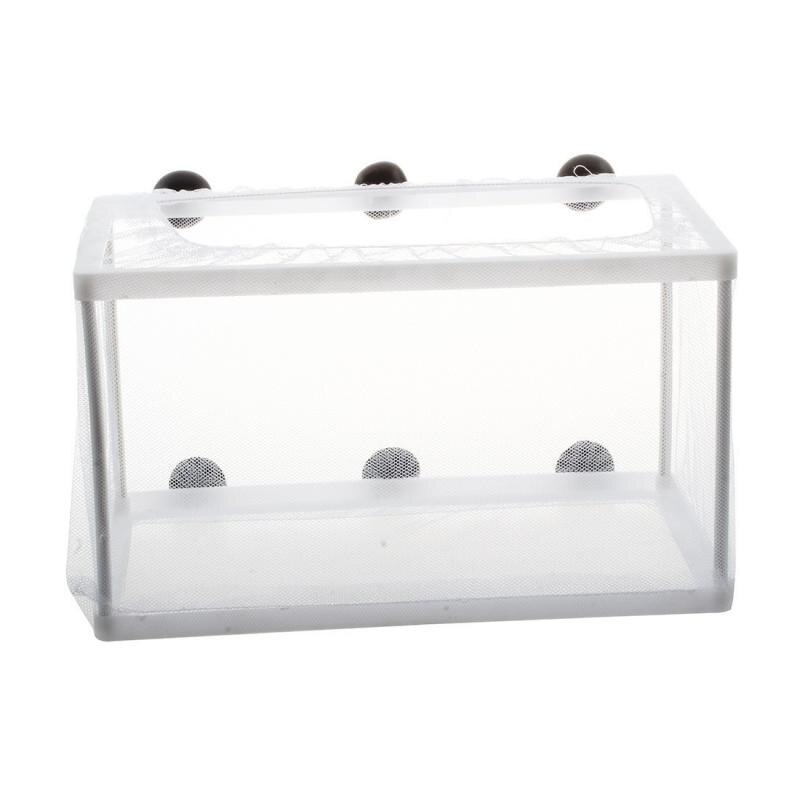 Fish Breeding Aquarium Box Net Isolation Incubator Hatchery Breeder White L Size