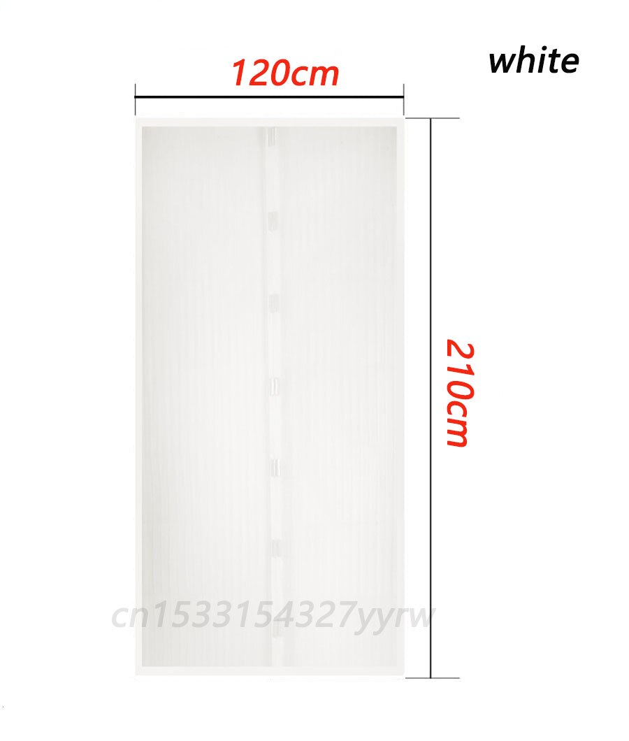 Anti-Muggen Magnetische Gordijn Mesh Voor Deur Handsfree Magnetische Klamboe Deur Netto Anti Fly Insect Mosquito deur Scherm: White 120x210cm