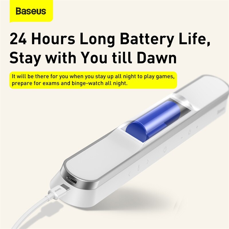 Baseus-Lámpara de mesa de escritorio magnética, luz LED de trabajo para estudio, luz de trabajo portátil con Control táctil para estudiantes, lectura, estudio, luces de búsqueda