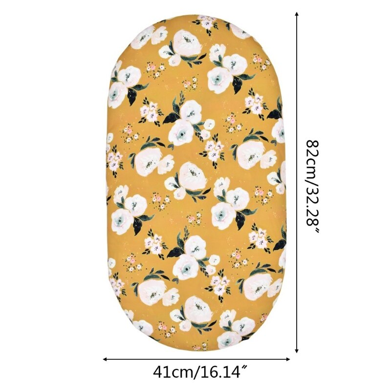 1 Pc Baby Mozes Mand Vel Afdrukken Mini Cradle Beddengoed Protector Wieg Zorg Veranderende Tafel Pad Matras Verwijderbare Cover