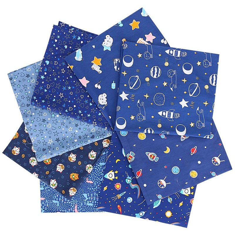 Tecidos de algodão estampados, 50cm x 50cm, costura, acolchoado para patchwork, bordado, faça você mesmo, artesanal, 8 peças da série frutas: 50cm x 50cm / 10