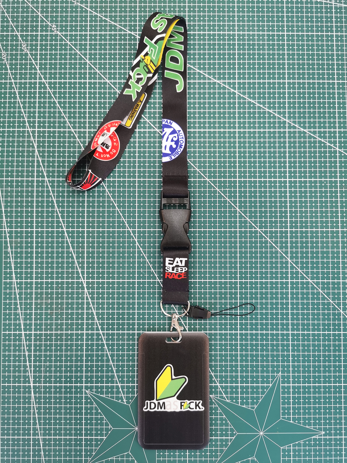 LLavero de estilo JDM Rculture ABS, tarjetero para tarjetas de crédito bancarias, nombre de identificación de autobús, cordón para novia NOS HKS MUGEN POWER, accesorios: Naranja