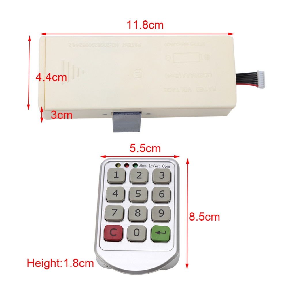 Electronic Combination Touch Screen Password Digital Number Code Lock for File Cabinet Locker Mail Box door lock
