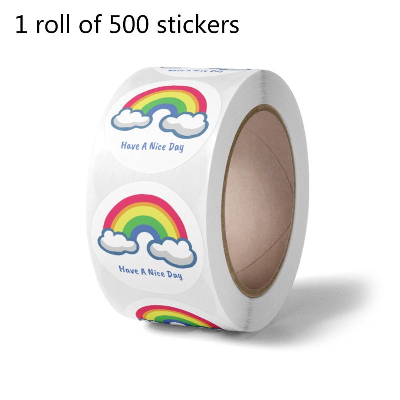 500 Stuks Hebben Een Mooie Dag Stickers Ronde Seal Label Voor Kleine Winkel Bruiloft Pakket 11UA