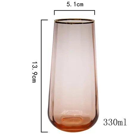 Classic Glass Wine Cup High Feet Champagne Glass Wide Inner Rim Martini Gglass Wide Inner Edge Wine Glass: E