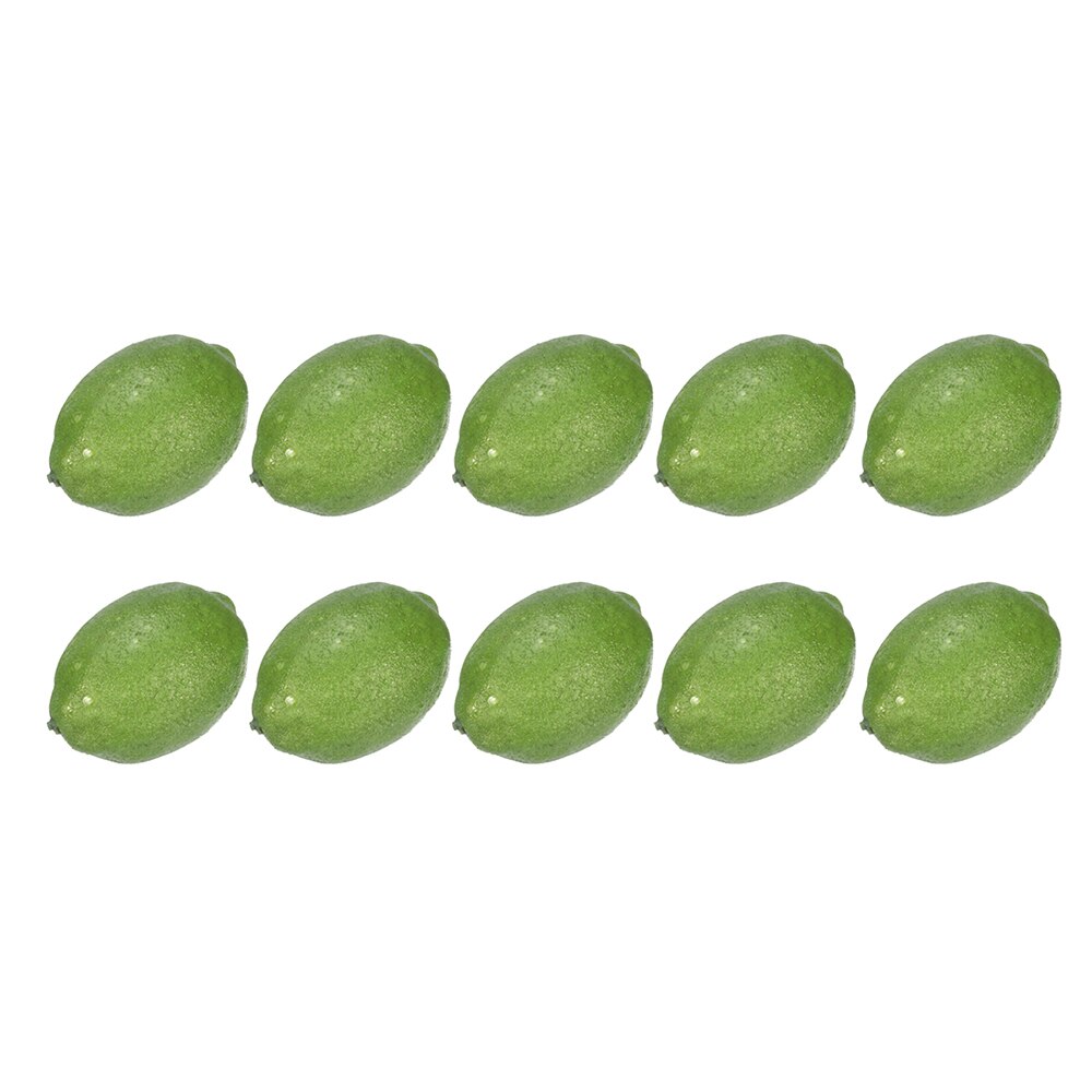 10x verklighetstrogna citroner konstgjorda frukter heminredning faux plast citroner hantverk konstgjorda citroner stil