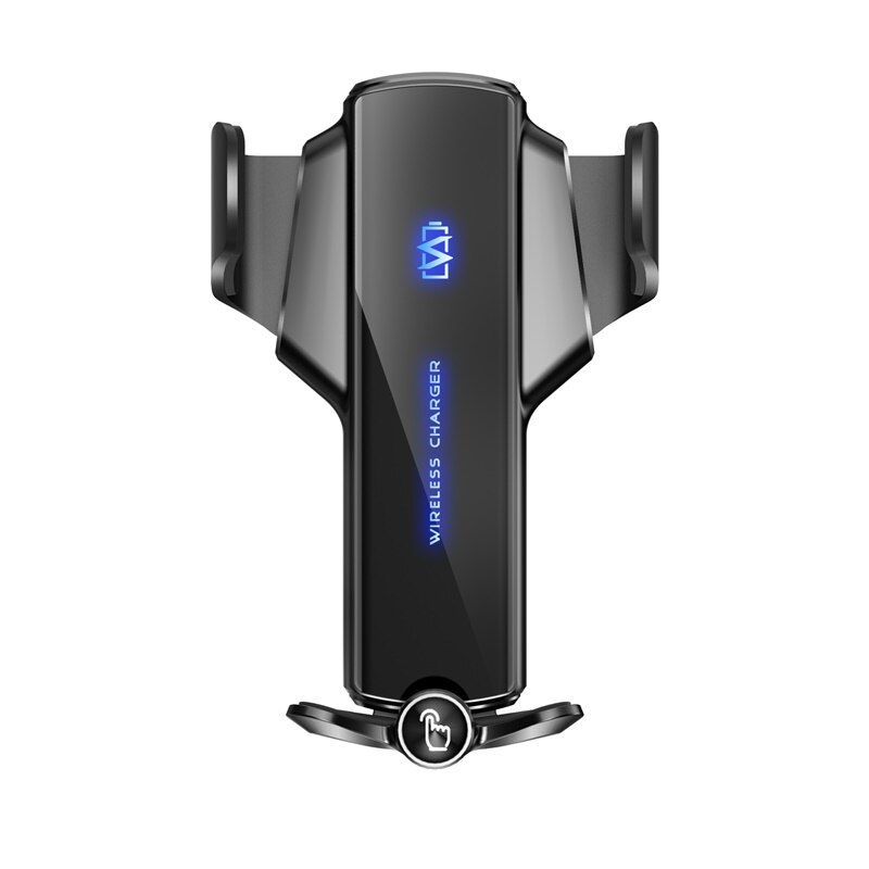 Tongdaytech 15w magnético carregador de carro sem fio para o iphone xs 8 7 6 11 12 pro max carregador rápido no suporte do carro para samsung s21 s20: Black