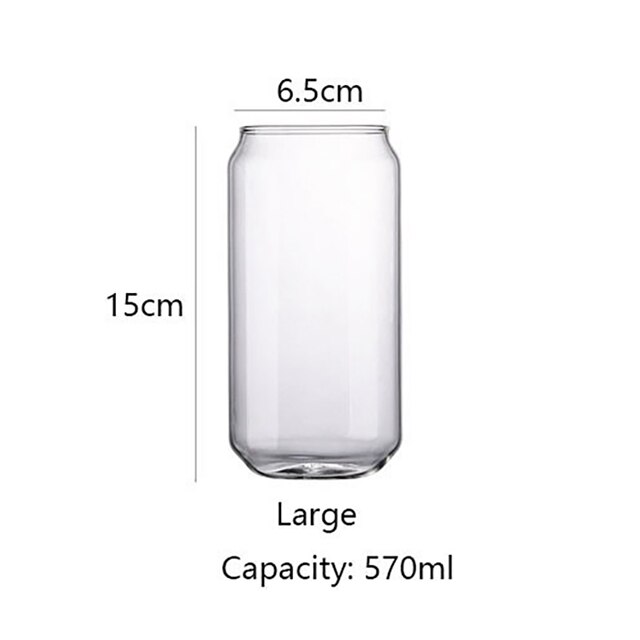 Zomer Nordic Bier Glas Transparant Koffie Mok Coke Melk Sap Koud Drankje Hittebestendig Explosieveilige Bar Drinken container: 570ML