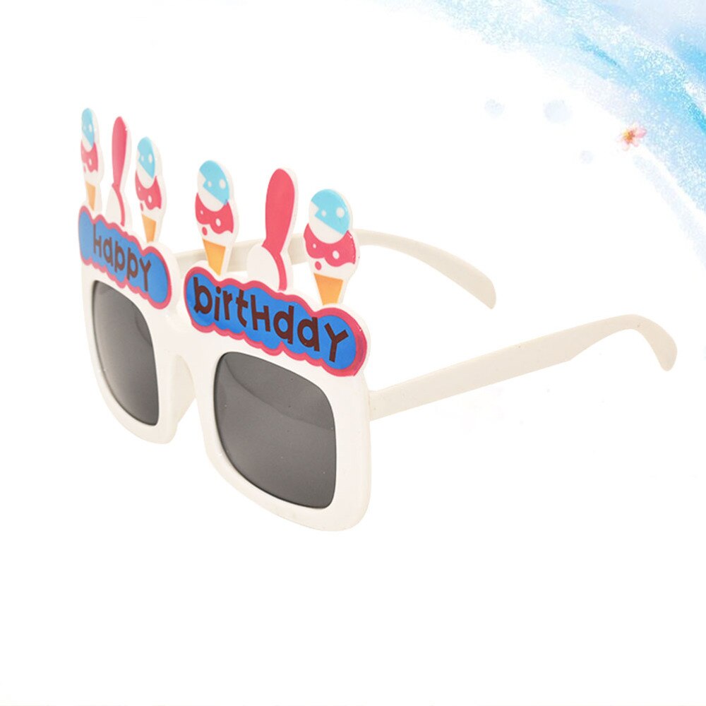 Gafas de sol con de cono de helado, gafas de sol de con estampado de letras, accesorios de foto creativos, gafas de ojos, decoración divertida para de cumpleaños