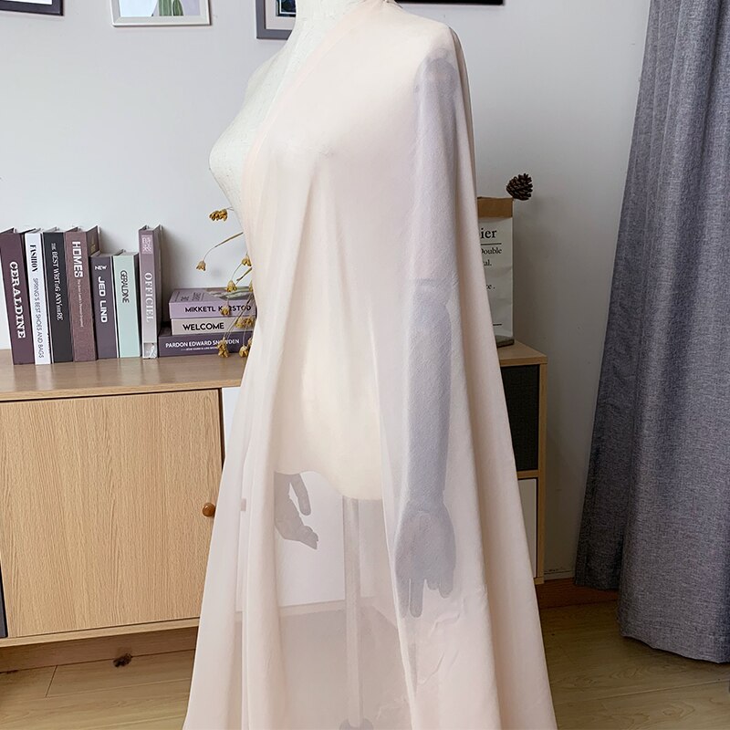 Tela de seda de morera tejido de seda rosa de 8mm, Georgette, 114cm, 44 "de ancho, 1 metro