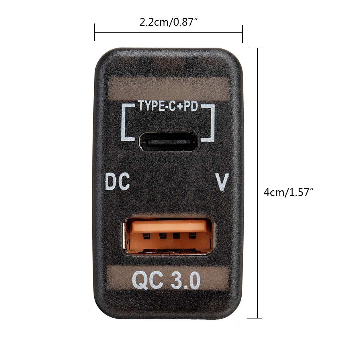 Car Dual USB Charger Adapter Dashboard Socket with Digital Display Voltmeter for Toyota Landcruiser Hiace RAV4 Prado FJ Cruiser