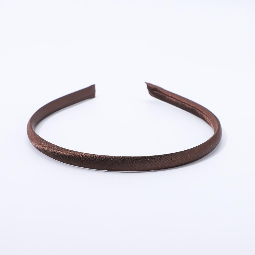 5/10pcs/lot Plain 10MM Satin Headband Girls Fabric Covered Resin Hairbands Plastic Headbands Kids Elastic Bands Hair Accessories