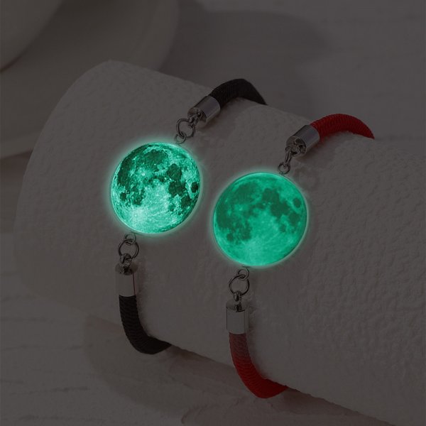 Bracelets de Couple lumineux romantique soleil lune pour femmes et hommes, corde tressée à la main, Bracelet assorti, bijoux de saint valentin