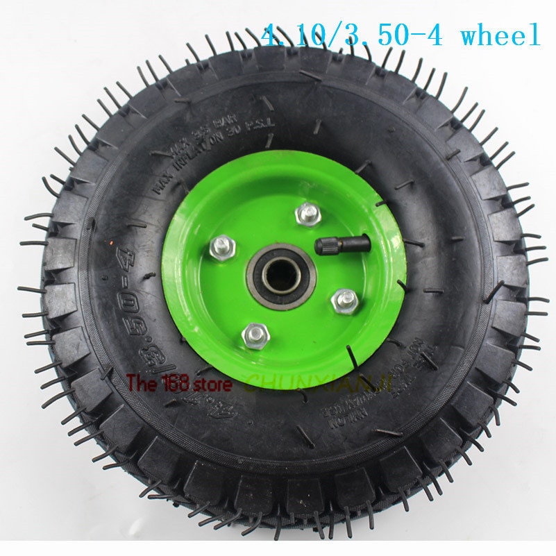 4.10/3.50-4 tire 3.50-4 pneumatic wheel trolley caster trailer wheel 10 inch 4.10-4 pneumatic wheel