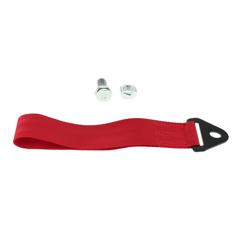 Car Truck 2 Ton Tow Towing Strap Rope Loop with Bolt Hook Heavy Duty Red