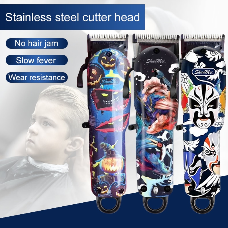 barber shop hair clipper cut electric hair trimmer 100-240V rechargeable powerful cutter hair cutting machine haircut Cordless