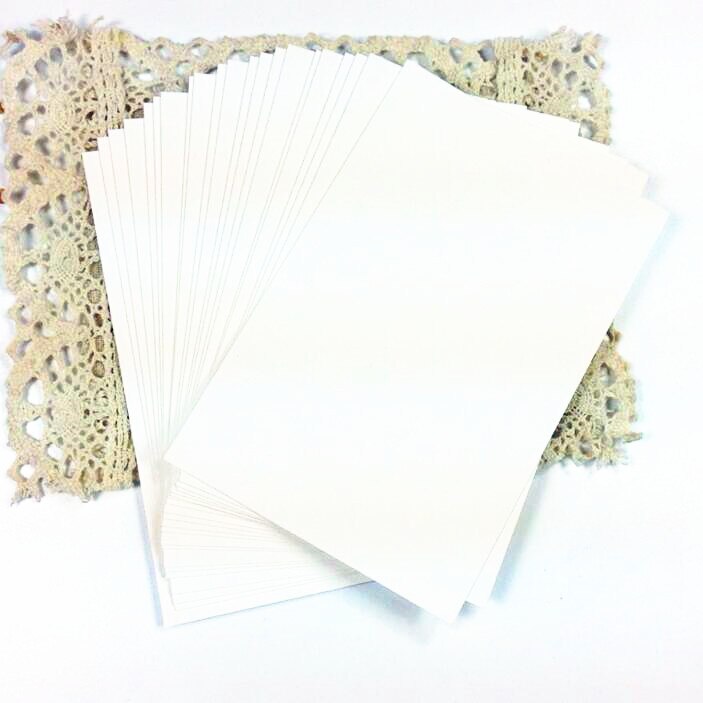 120 Stks/partij Vintage Blanco Kaart Students'diy Multifunctionele Note Bericht Card Ansichtkaarten Woord Kaart Voor Schets: White