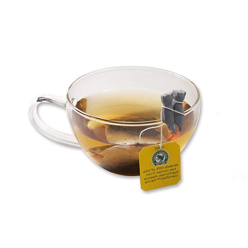 Divisor de copa de vino portátil para gatito, herramientas de cocina, bolsa de té, marcadores de vidrio para vino, Clip de gato, 6 unids/set por juego