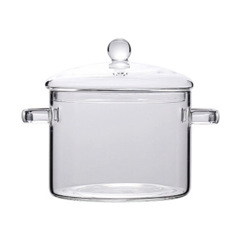 Cacerola de vidrio para cocina, Mini olla de horno transparente para sopa, cuenco para Fideos, accesorios de utensilios para cocina