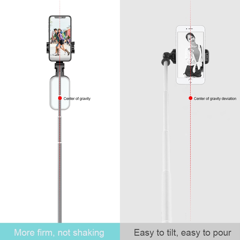 Uttrekkbart selfiestang stativ bluetooth fjernutløser bluetooth selfie pinne stativ med fylllys til mobiltelefon reise