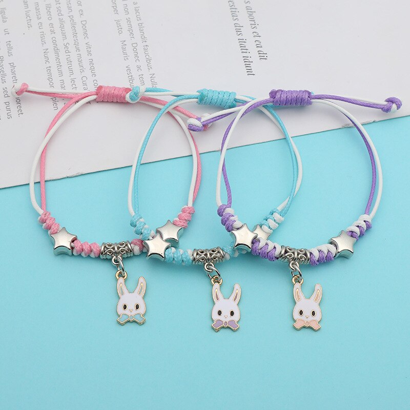 3Pcs Vriendinnen Armband Drie Stuk Armband Vrouwelijke Leuke Zus Vriendschap Armband Koreaanse Versie Eenvoudige Drie Stuk Armband: 9