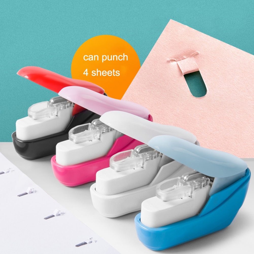 Geen Nagels Nieten Machine Mini Leuke Boek Nietmachine Geen Nietjes nodig Stapleless Nietmachine Papier Nieten Nietmachine Zonder Nietjes